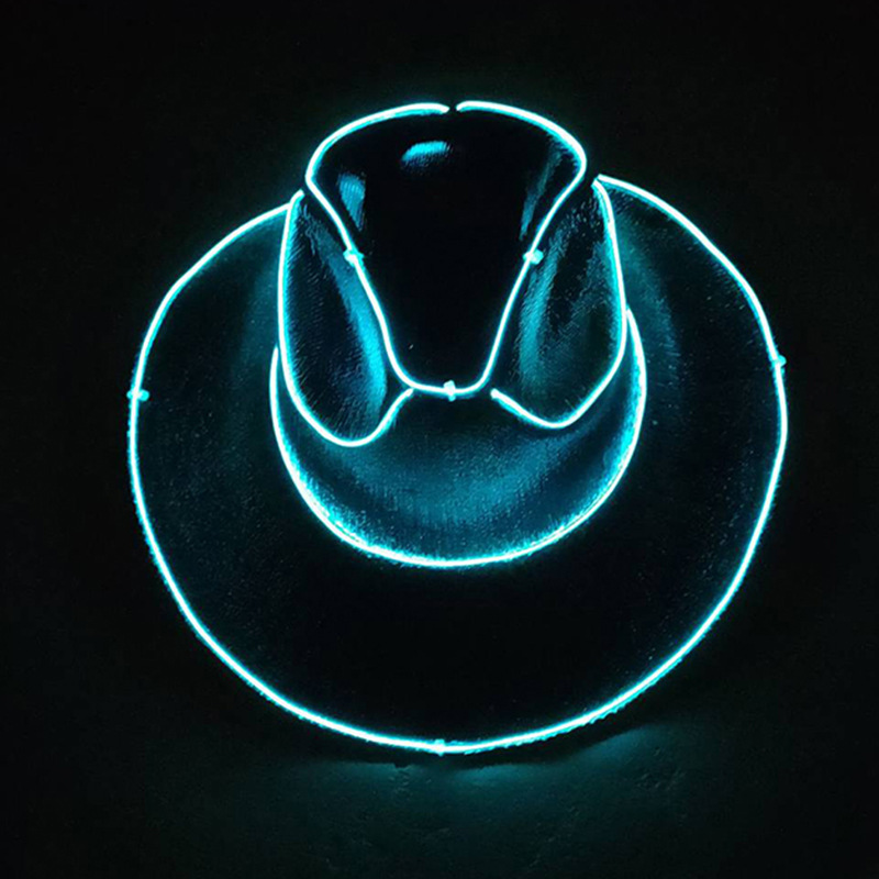 Fiesta de Halloween porque show accesorios barco pirata caribeño largo sombrero ligero LED brillante cráneo sombrero pirata