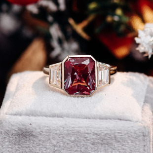 Cultivated Colorful Treasure Ring One Carat Women's Ring 18K Color Changing Laboratory Alexander European and American Gemstone Ring Batch