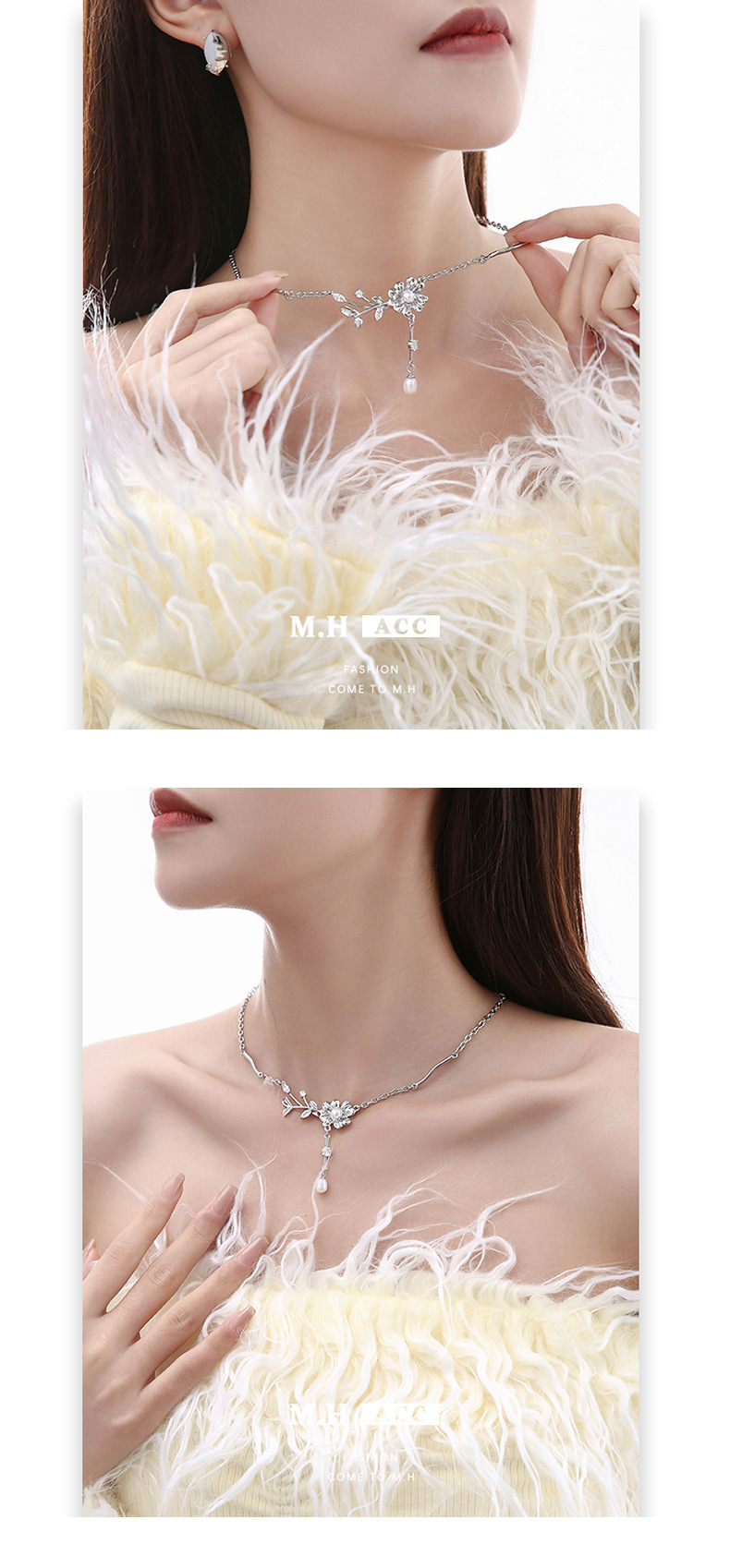 Elegant Einfacher Stil Blume Legierung Kupfer Überzug Frau Ohrringe Halskette display picture 2