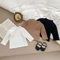 INS 2023 Autumn Girl Baby Unisex Matchable Solid Color Long Sleeve Base Set Puff Net Gauze Dress Pants Two-Piece Set