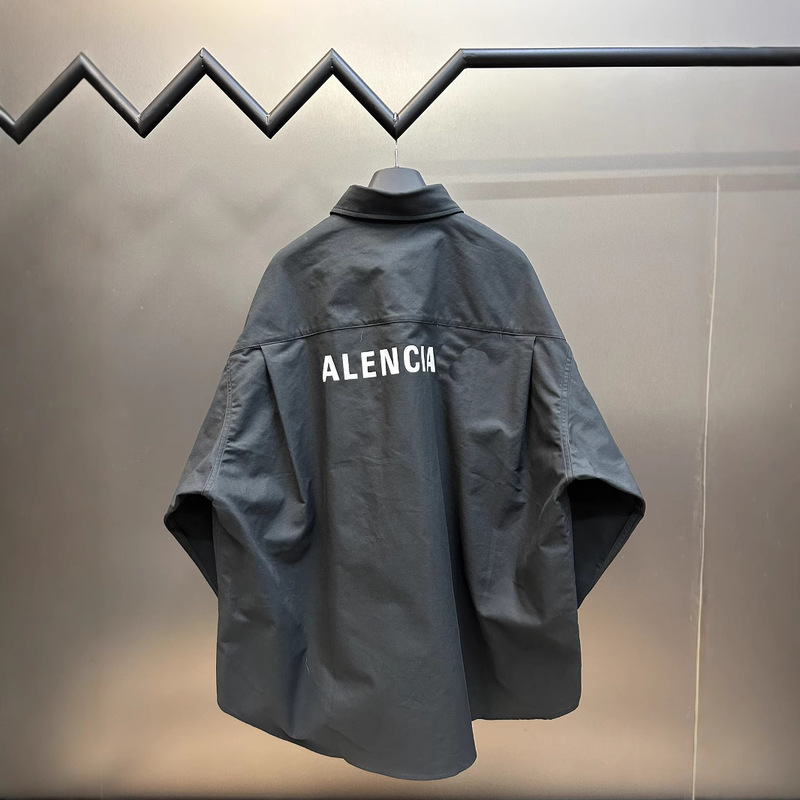 Correct Version in stock high quality B New Back Letter Printing Thickened Long Velvet Row Shirt Long Sleeve