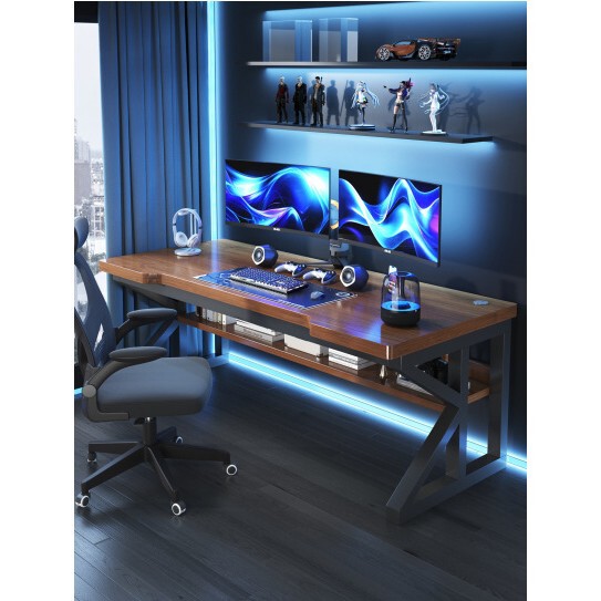 Double Computer Desk Desktop E-Sports Table Couple Side-By-Side Game Table Bedroom Home Desk Office Desk Workbench