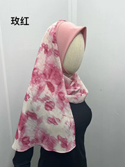 Cross-border new high-quality pearl chiffon printed scarf for women, headband, fashionable scarf, wholesale W030