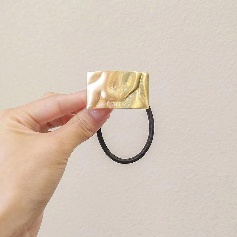 15g Weight Hair Tie Hair Accessories Type 1 Piece Quantity Holiday, Daily Occasion Iron Material Geometric, Solid Color Pattern Women's Gender Casual, Simple Style Style Women's Casual Simple Style Geometric Solid Color Iron Hair Tie 3