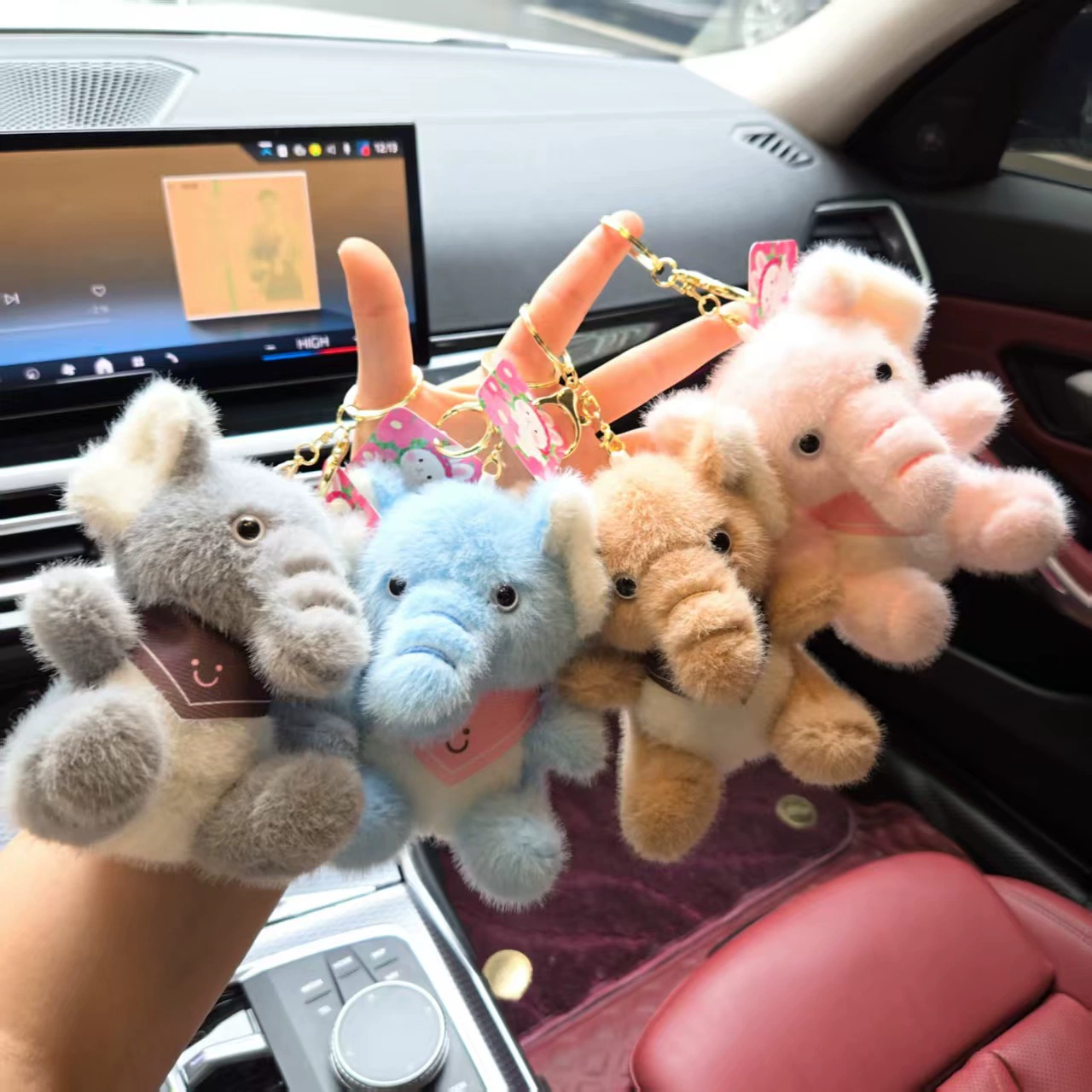 Интернет-красный милый шарф слон подвеска плюшевая игрушка кукла сумка сумка подвеска кукла брелок