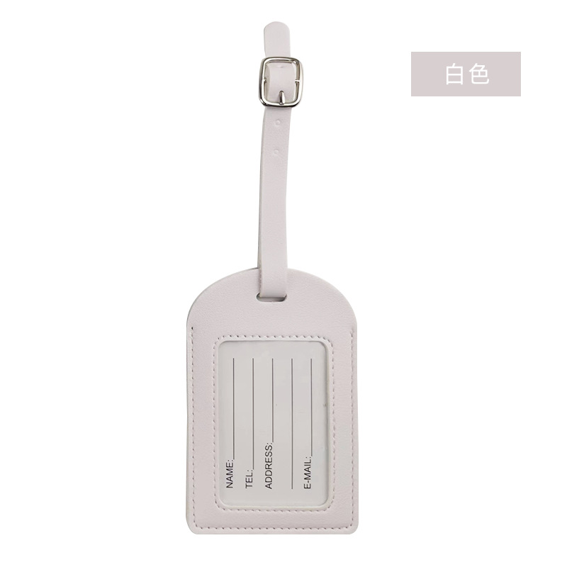 Nueva tarjeta de embarque de avión de cuero multicolor transfronteriza, etiqueta de equipaje creativa, etiqueta de equipaje de pu de cuero de facturación