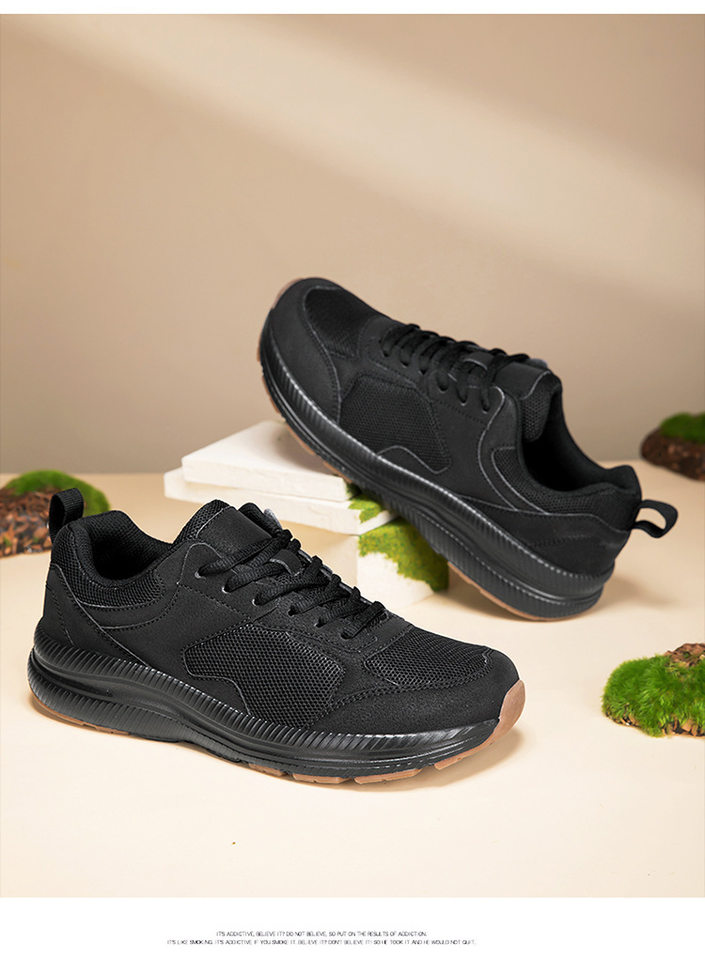 Giày chạy bộ thể thao unisex mũi rộng chống trượt, thân lưới thoáng khí cho người bàn chân rộng — Màu xám 7666, Đen 7666 chi tiết 17