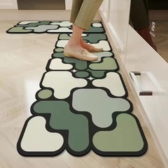 跨境防油套装硅藻泥厨房地垫防滑防水耐脏脚垫家用易打理地毯