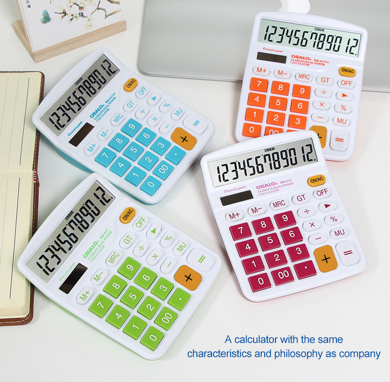 Solar Calculator Rose Red