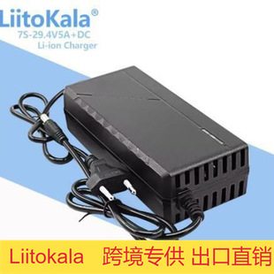 Cross-Border Supply Liitokala 29.4V 5A 18650 Lithium Battery Pack Charger 7 Strings Full Self-Stop