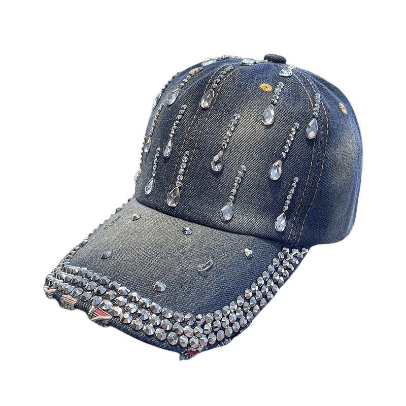 Baseball Cap With Rhinestones For Men And Women Versatile Hat_voghion.com