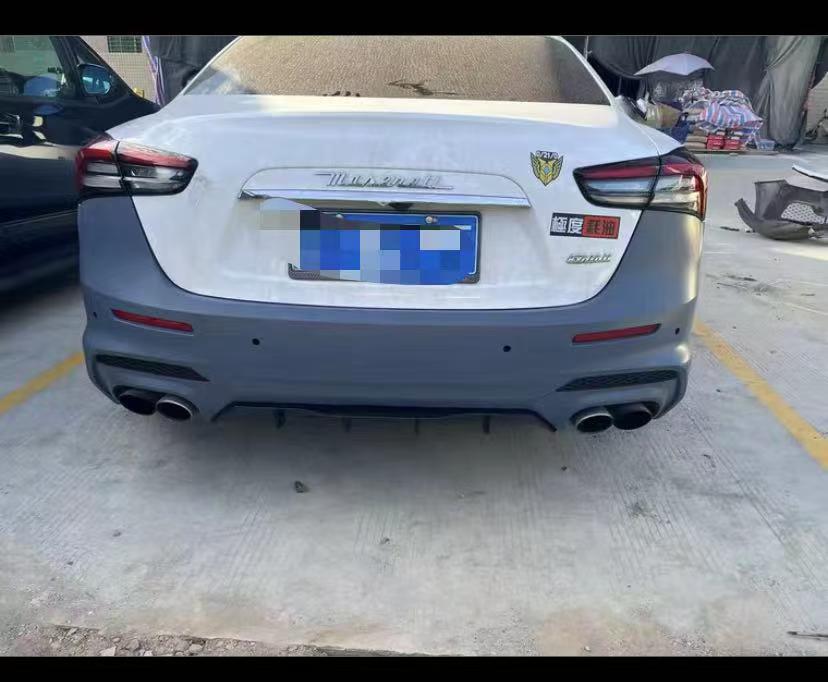 Maserati Ghibli Modified with Trofeo New Front Face Kit, Led Headlights, Tail Light Assembly, and Body Surround