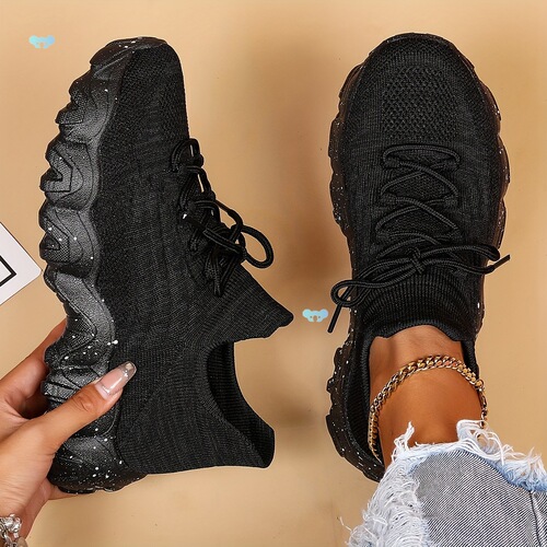 Women's Simple Plain Lace Up Low Top Casual Sneakers