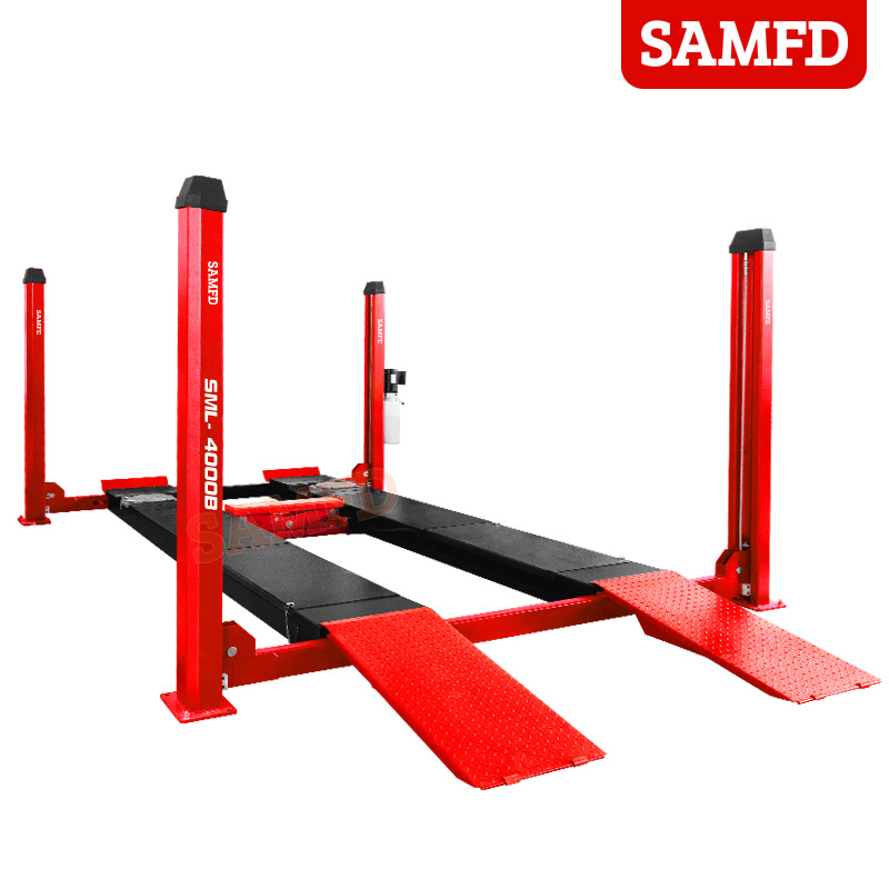Elevador de coches SAMFD, elevador de cuatro columnas, elevador para reparación de automóviles, elevador de cuatro columnas para alineación de cuatro ruedas