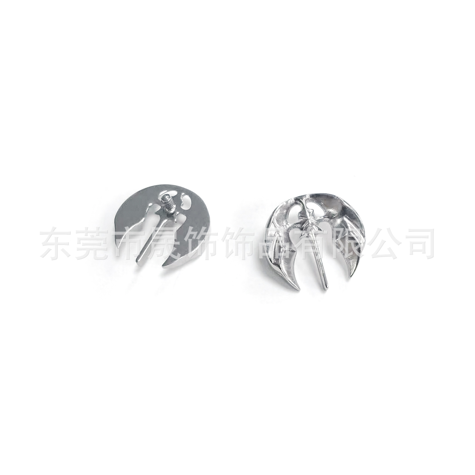 F136 Titanium Alloy 天使之翼 Ear Stud 精雕弧面0.9牙 Helix Cartilage Stud G23 Titanium Internal Thread Piercing Jewelry