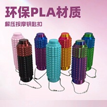 亚马逊跨境爆款 Mini Grippie 旋转按压尖刺小握把焦虑工具钥匙扣