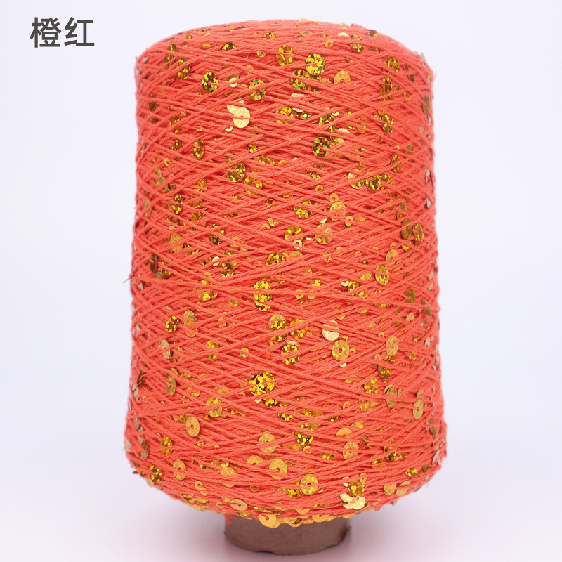Silk Yue / mano DIY hilo de algodón multicolor brillante 3mm + 6mm sequilla 250 gramos de hilo de aguja de ganchillo