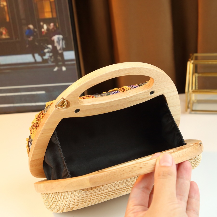 Women's Elegant Tote Bag Linen Heavy Duty Sequined Mesh Patchwork Embroidery Trendy Clip On Evening Bag_voghion.com
