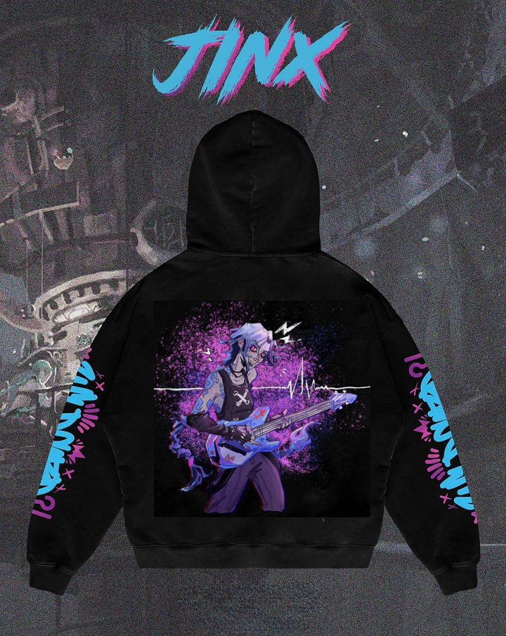 Liga Popular Arcane Jinx Graphic Hoodies All Anime Charact