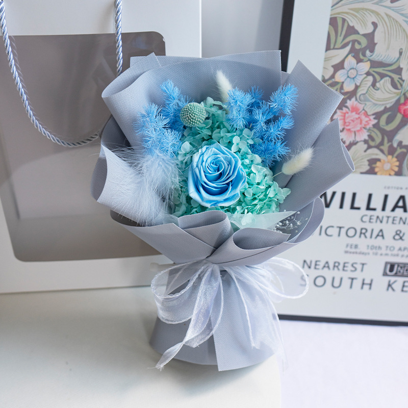 Flores de la vida eterna, flores verdaderas, flores secas, flores de Eucalyptus, flores de cumpleaños, flores de la vida eterna, regalos de cumpleaños para la novia, día de San Valentín