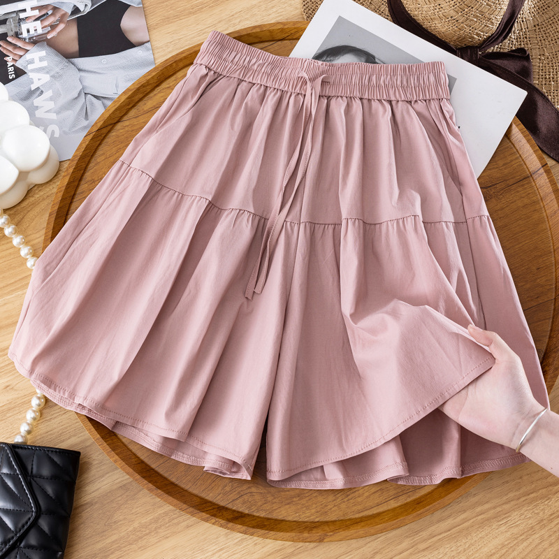 Ice Silk Wide-Leg Shorts Skirt for Women, Thin Style for Petite Figures, 2025 Summer New High-Waisted Straight A-Line Knee-Length Shorts Ice Silk Wide-Leg Shorts Skirt for Women, Thin Style for Petite Figures, 2025 Summer New High-Waisted Straight A-Line Knee-Length Shorts