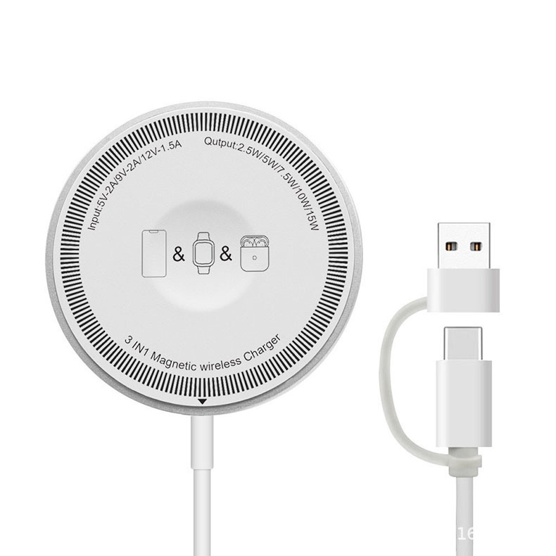 One-core three-charge adapter version white