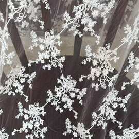 网纱柔软小碎花绣花布蕾丝面料女装服装旗袍童装包包手工diy布料