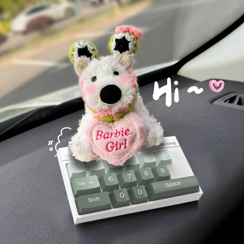 Tarjeta de estacionamiento temporal del automóvil lindo West Highland Puppy Keyboard Teléfono del automóvil Número de matrícula Decoración del automóvil Mover el automóvil