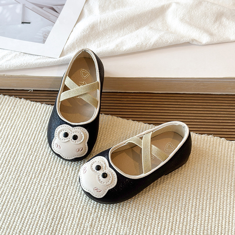 Satin white Kuromi children's soft-soled ballet dance shoes for girls, suitable for kindergarten, cute cat paw design for physical exercises and performances