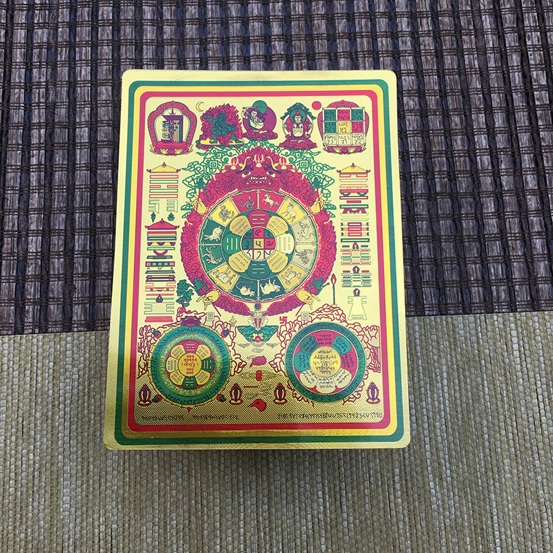 [Honghui] Factory Wholesale Scenic Gold Foil Stickers Crafts Lotus Stickers Tourist Souvenirs 009-3