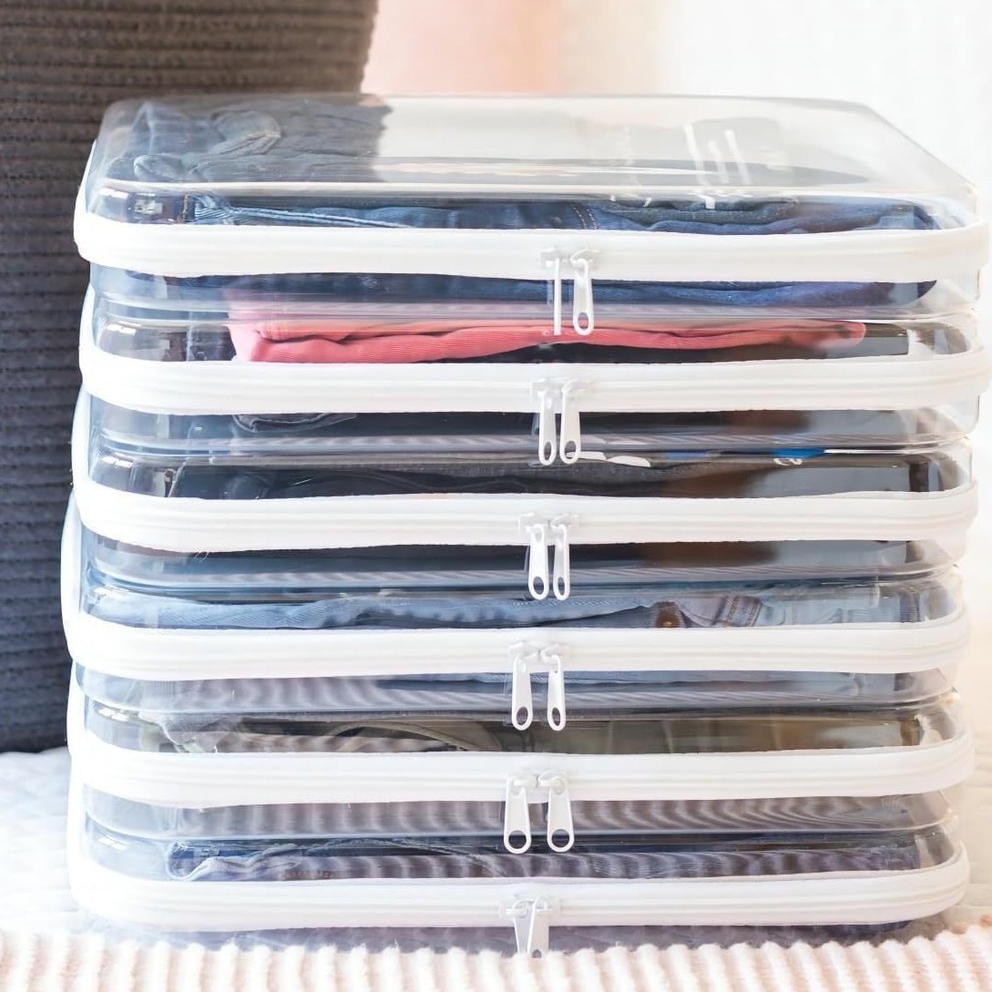 New Cross-Border Transparent Pet Storage Box Kidsren's Toy Storage Bag Large Capacity Household Dust-Proof Clothing Classification Box