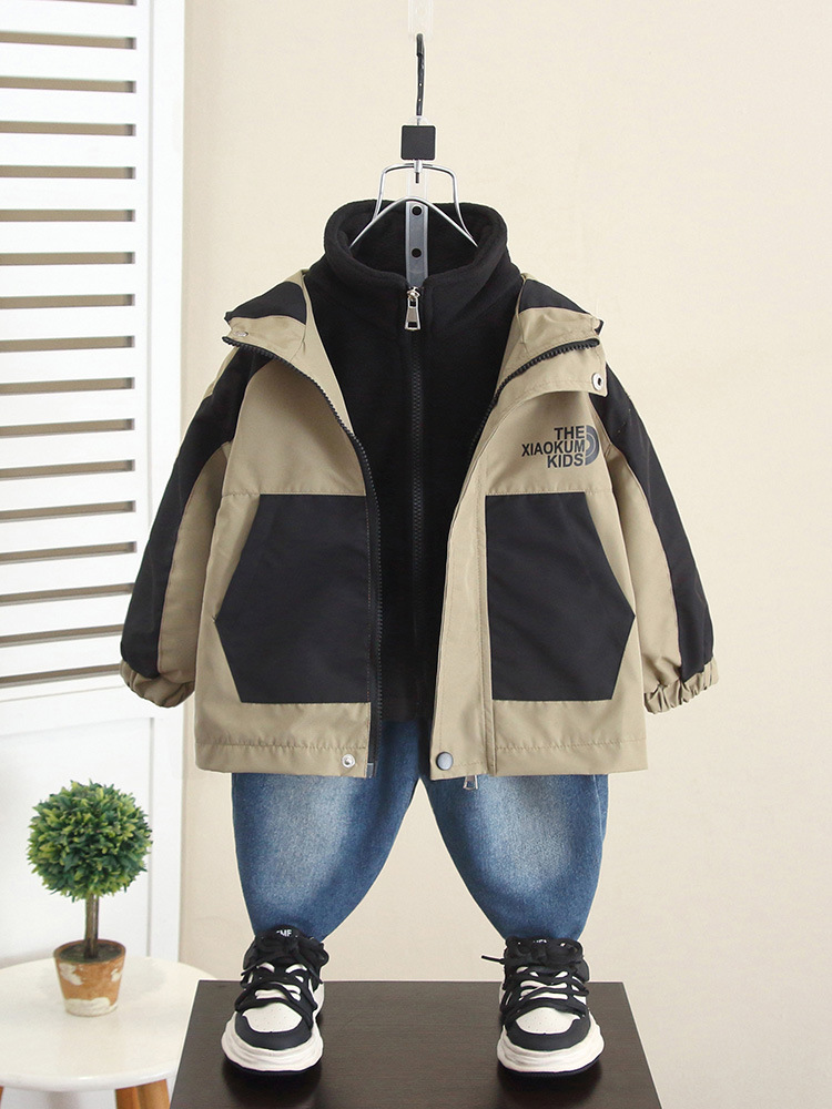 6299 Chaquetas tres en uno para niños modelos de primavera y otoño 2025 nuevos niños chaquetas de otoño geniales y guapos para niños pequeños otoño