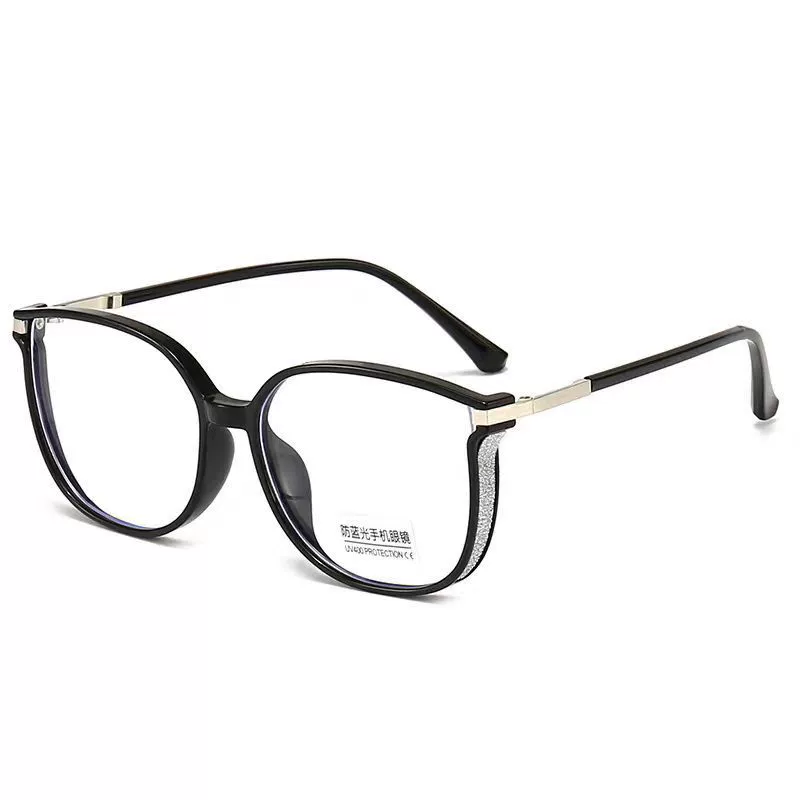 The new fine -fashioned large framework anti -blue light old flower mirror Ms. HD elderly old and elderly super light light glasses