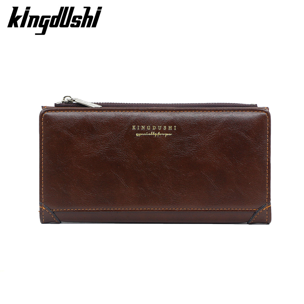 Nuevo tipo de cartera larga para hombres retro multifuncional europea y americana tarjeta multifuncional cartera pu simple cartera de hombres al por mayor