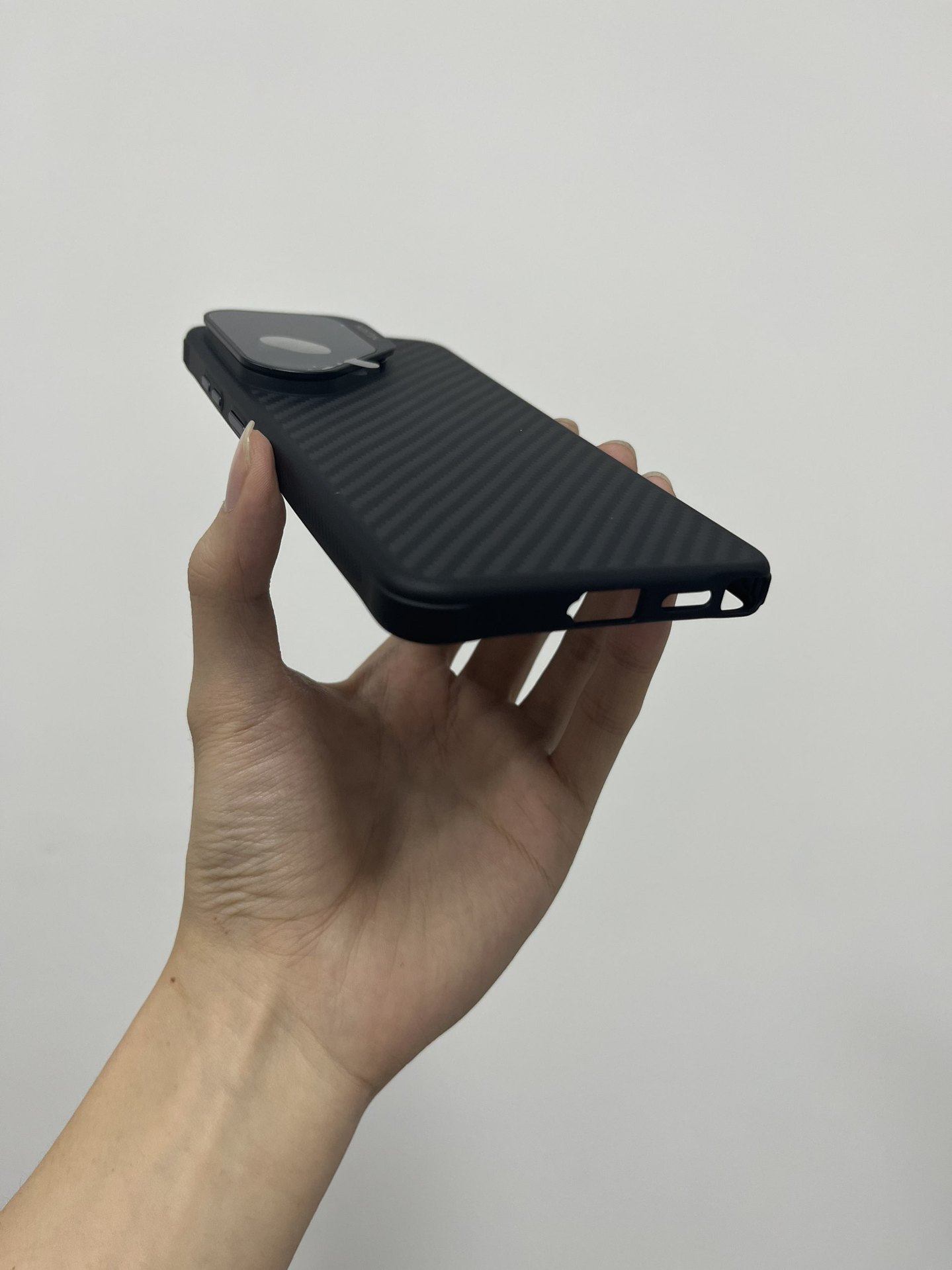 Ốp lưng NILLKIN cho Samsung Galaxy S26 Ultra chất liệu sợi aramid (Kevlar) có chân đế gắn ống kính, hỗ trợ nam châm MagSafe — Phiên bản từ tính siêu mỏng - Nắp kính trong suốt đen Samsung S26 ULTRA đen chi tiết 16