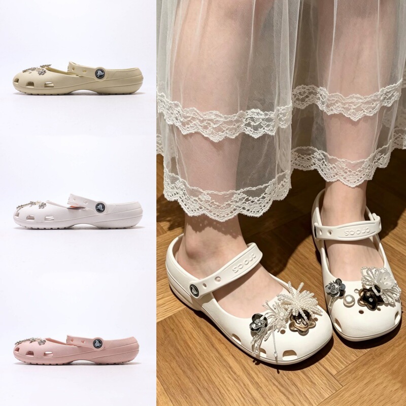 Crocs Cross Ballet Clogs for Women, Slip-On Summer Closed-Toe Sandals, Casual Versatile Lazy Shoes Crocs Cross Ballet Clogs for Women, Slip-On Summer Closed-Toe Sandals, Casual Versatile Lazy Shoes