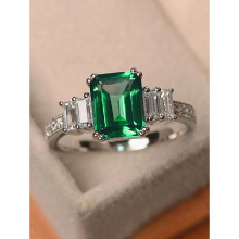 C 82225 Zircon emerald women's ring �ʯ��ĸ��Ů��ָ