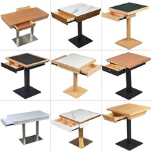 餐饮桌椅商用定制面馆小吃快餐粉饭店茶楼中西餐厅饭馆带抽屉餐桌