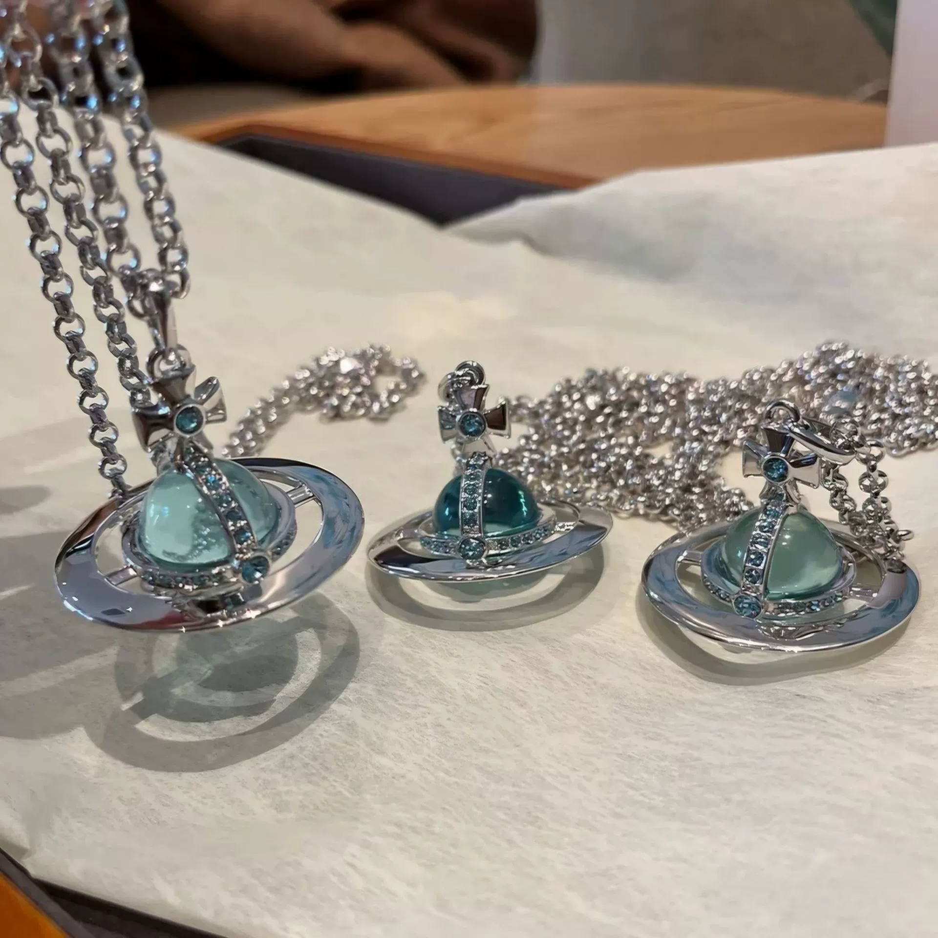 WeiWei'an ледник синий ORB ожерелье женщины европейские и американские звезды