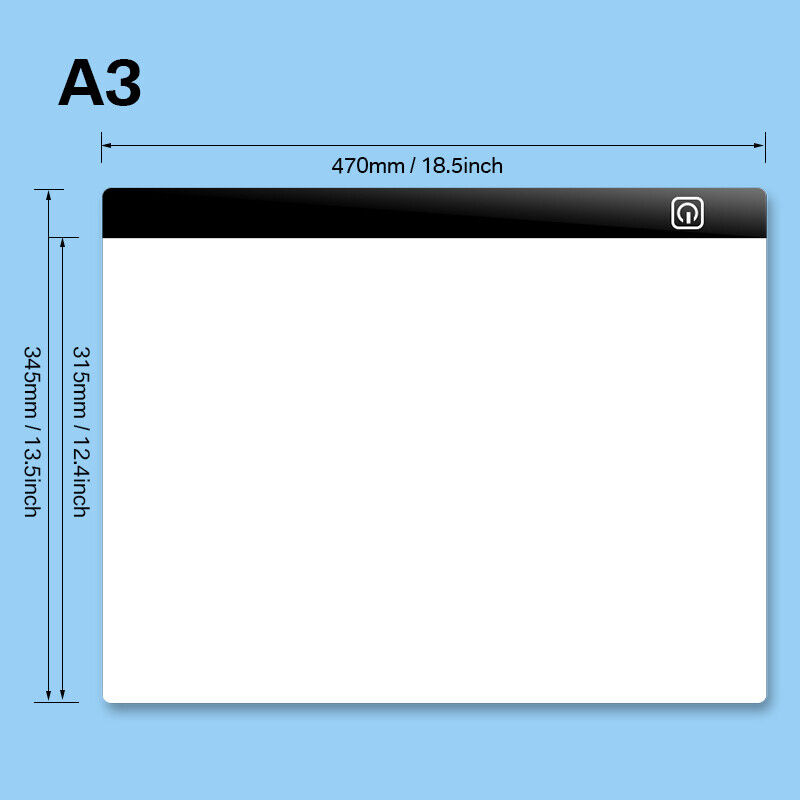 A3拷贝台A2LED发光板4A绘画临摹透写台国画高亮拓图设计建筑图纸