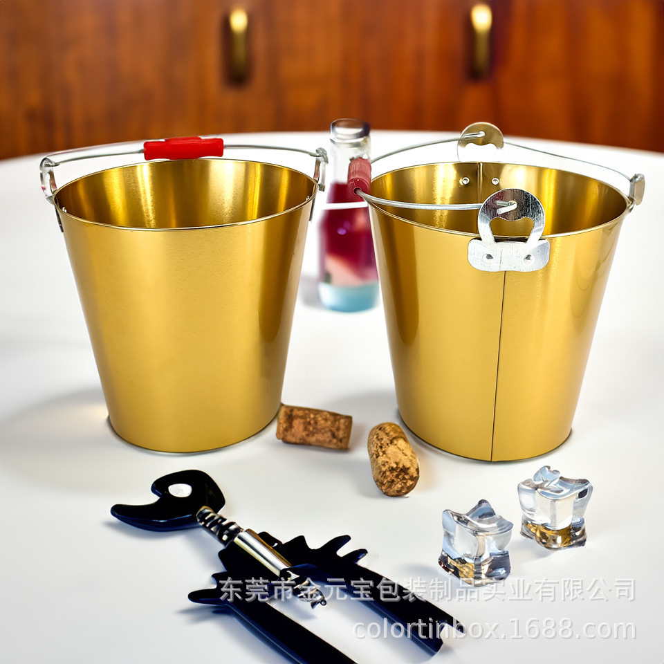 厂家供应优质马口铁冰桶 镀锌冰桶马口铁婚庆小铁桶啤酒冰桶