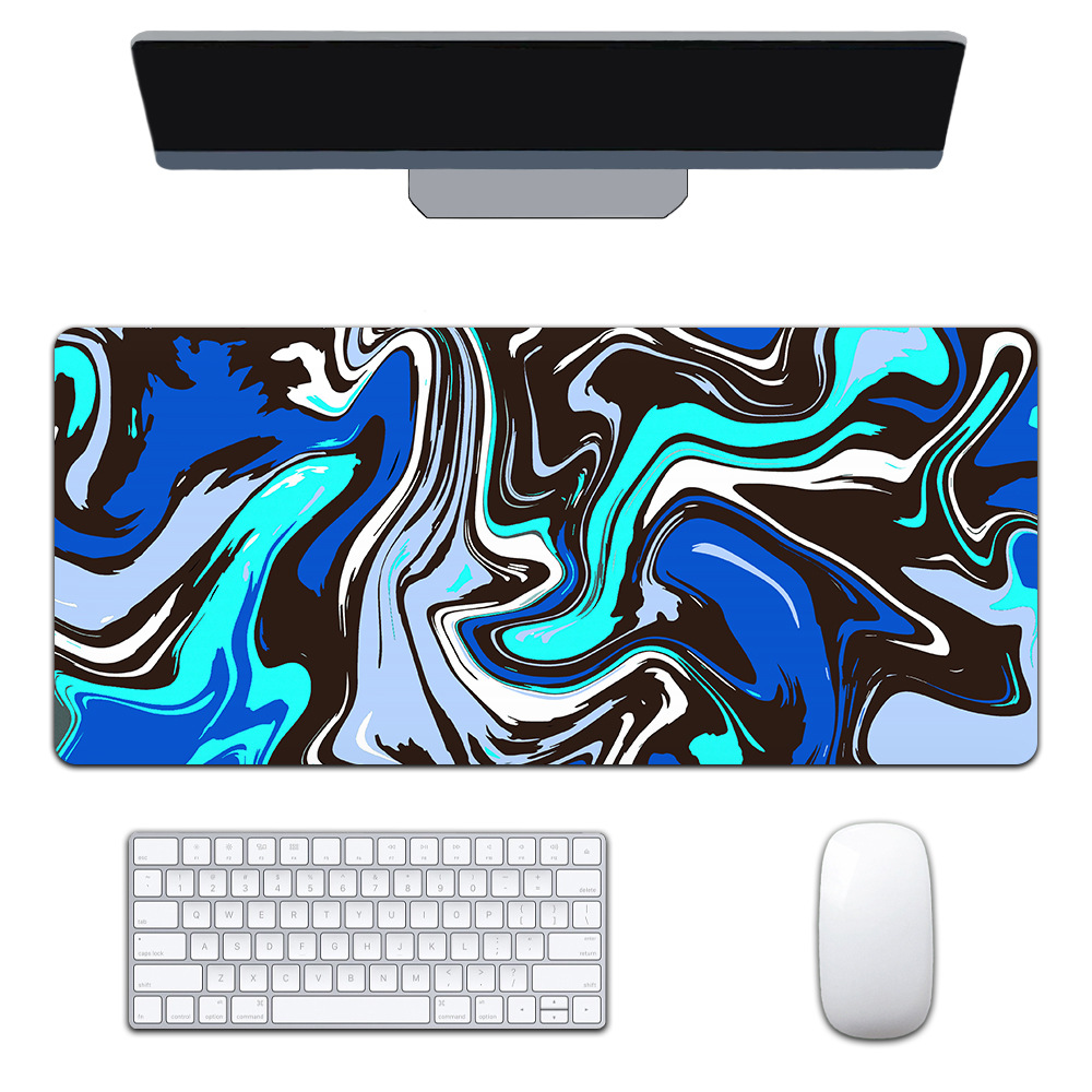 Mapa de calor transfronterizo extra-grande juego engrosado Oficina abstracto viento fluido colorido expansión corrugado mouse pad patrón personalizable