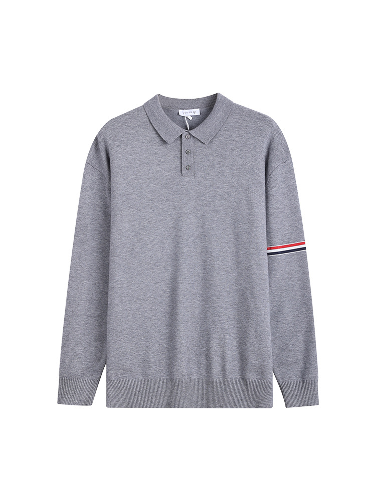 Uniqlo hombre lujo ligero transfronterizo de alto nivel suéter de punto perezoso estilo hombre de negocios ocio condujo polo camisa