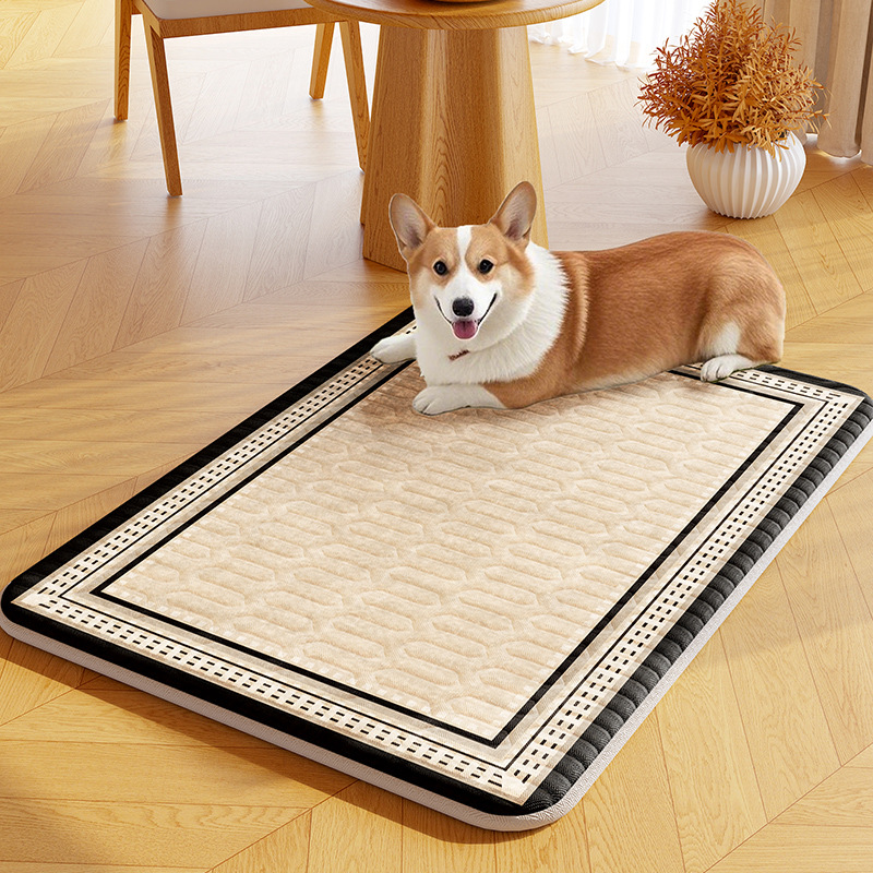 Alfombrilla de hielo para mascotas de verano, alfombrilla para perros, seda de hielo lavable a máquina, alfombrilla para dormir para perros y gatos