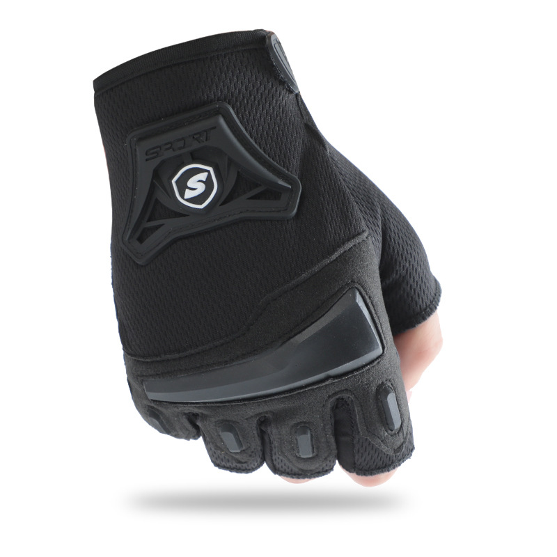 Negro-HY Sports S medio dedo