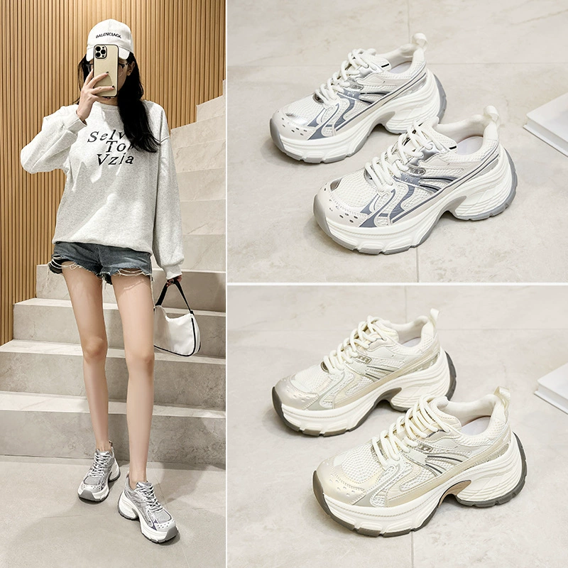 Внутренняя толстая подошва ретро папочка обувь женская весна 2025 новая спортивная обувь повседневная обувь немецкое обучение обувь