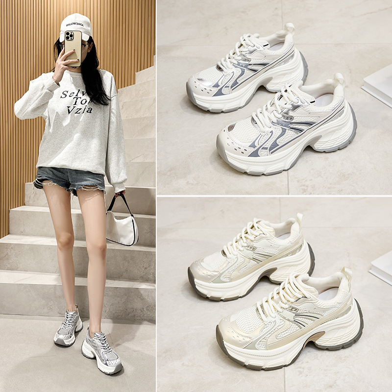 Inner heightening thick-soled retro Torre shoes women's 2025 spring new sneaker casual shoes German training shoes Forrest Gump shoes