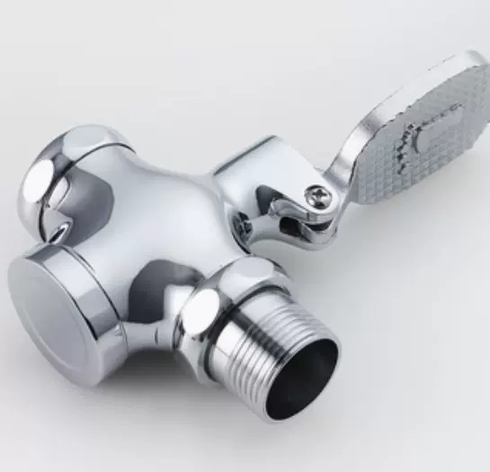 全铜脚踏阀学校工程厕所脚踏式脚踩式冲洗阀公共卫生间四通脚踏阀