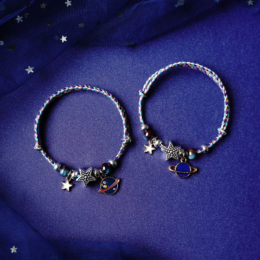 1 Pair Fashion Star Moon Alloy Handmade Unisex Bracelets display picture 9