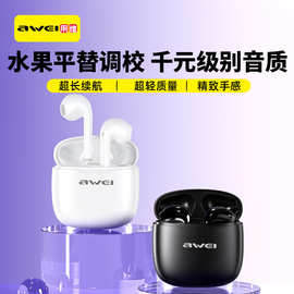 AWEI用维TWS蓝牙耳机半入耳HiFi音质蓝牙5.3降噪运动蓝牙耳机